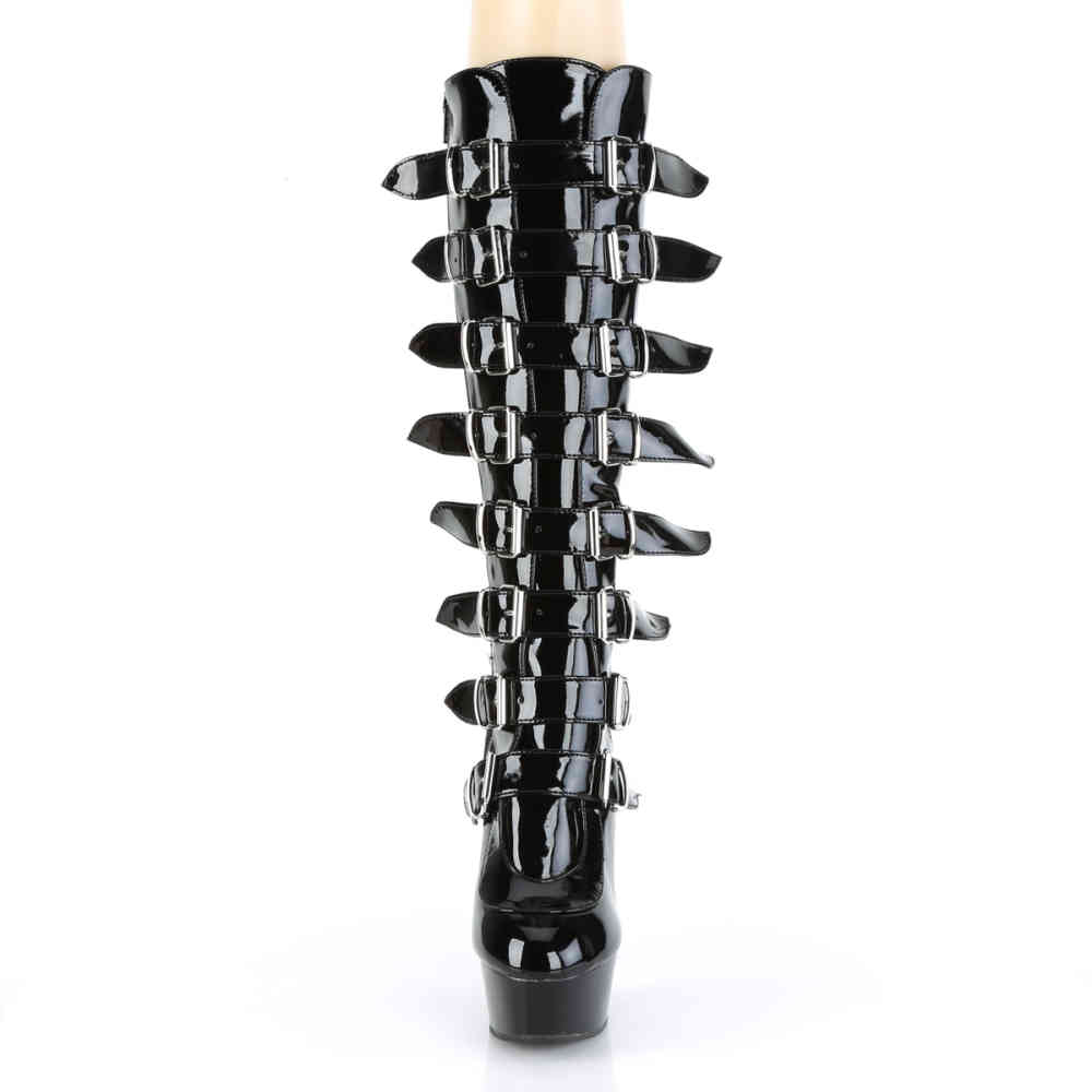 Pleaser - DELIGHT-2049 Kniehohe Stiefel - Schwarz